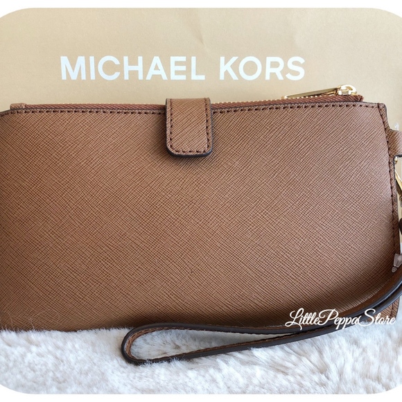 MICHAEL KORS DOUBLE ZIP WRISTLET WALLET LUGGAGE - Picture 6 of 8